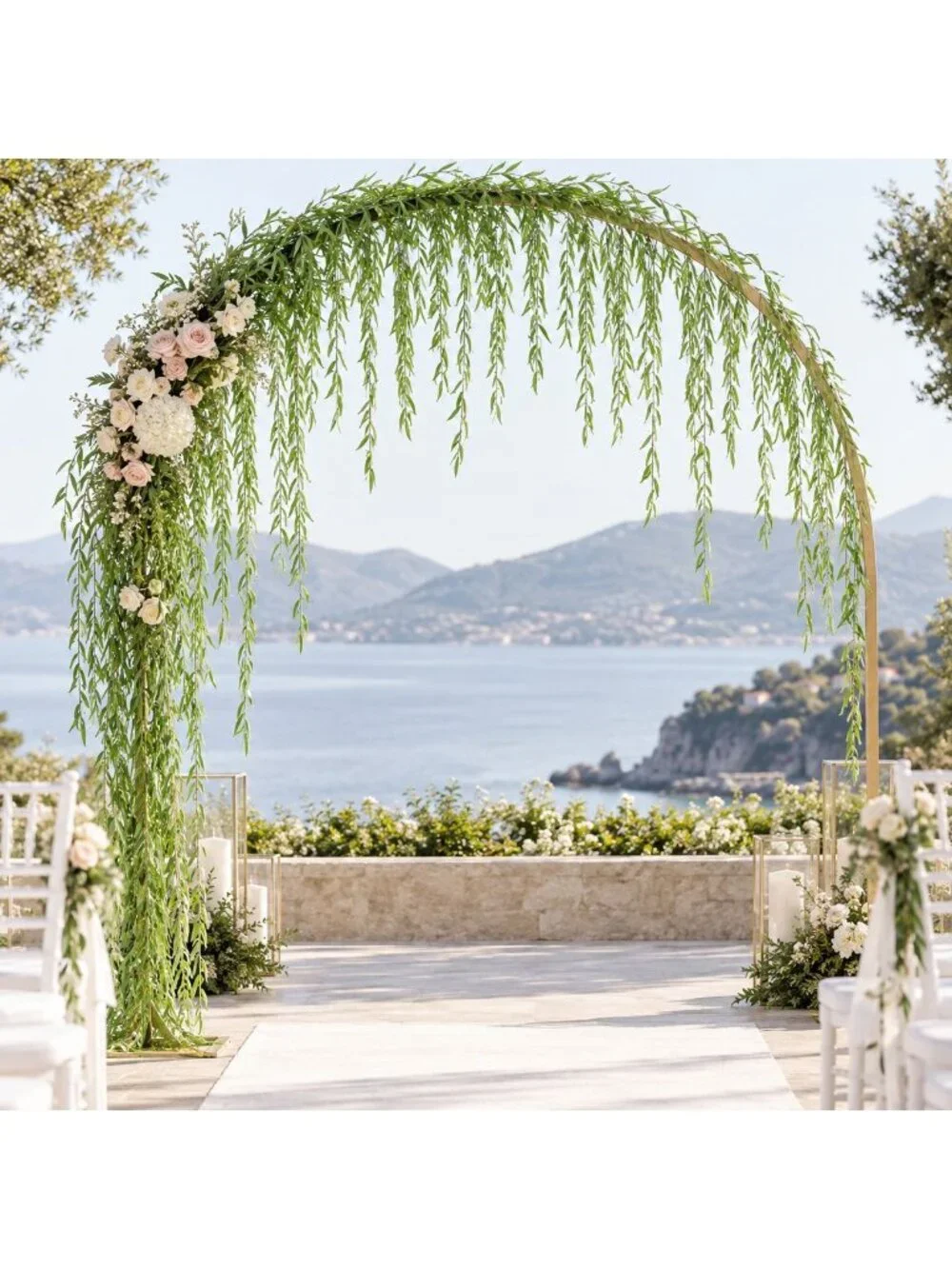 Artificial Willow Vine 40 Piece Hanging Greenery Set 32 Inch Bright Green Weddin